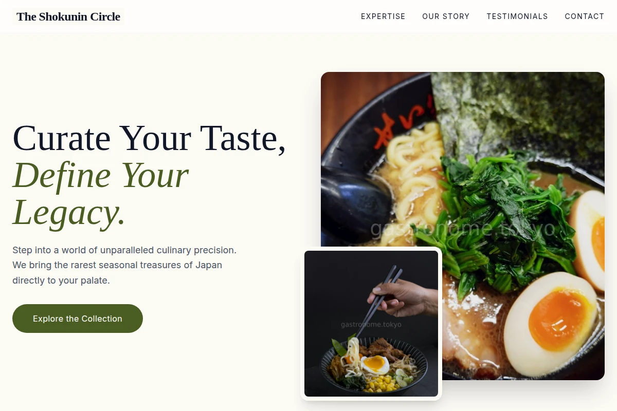 Curated Japanese Food