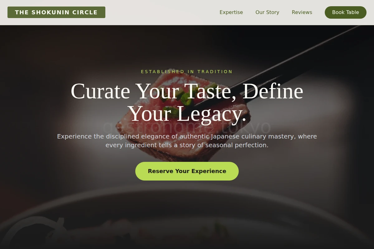 Artisan Japanese Food